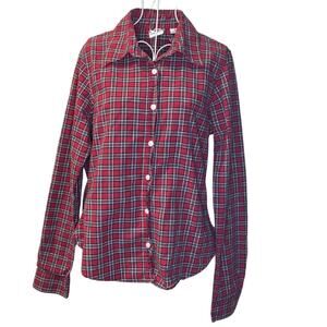 Rockies Women's Plaid Button Down Shirt Size M